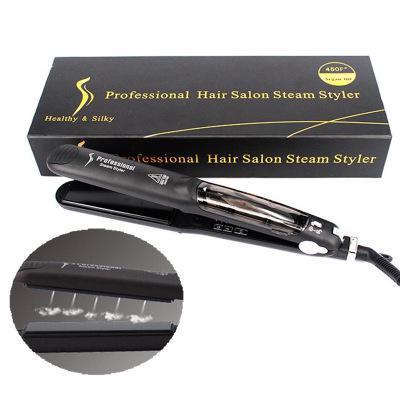 Steam Function Flat Iron Tourmaline Ceramic Vapor Professional Hair Straightener with Argan Oil Infusion Straightening Irons Steam Function Flat Iron Tourmaline Ceramic Vapor Professional Hair Straightener with Argan Oil Infusion Straightening Irons